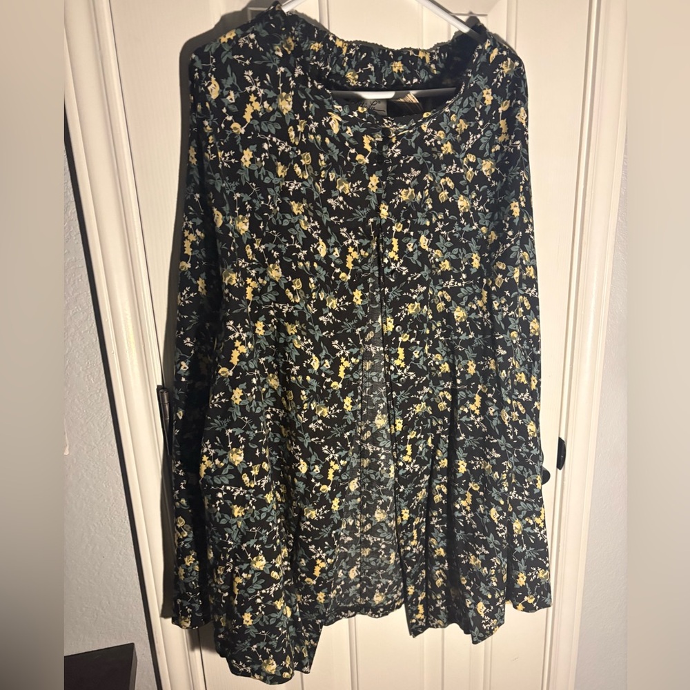 Floral Black long skirt